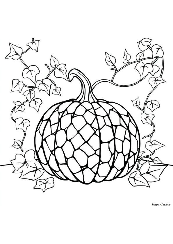 Coloriage Citrouille Mosaïque