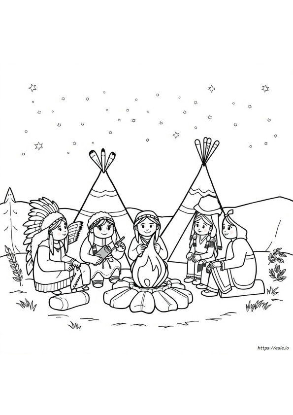 Desene De Colorat Cu Nativi Americani