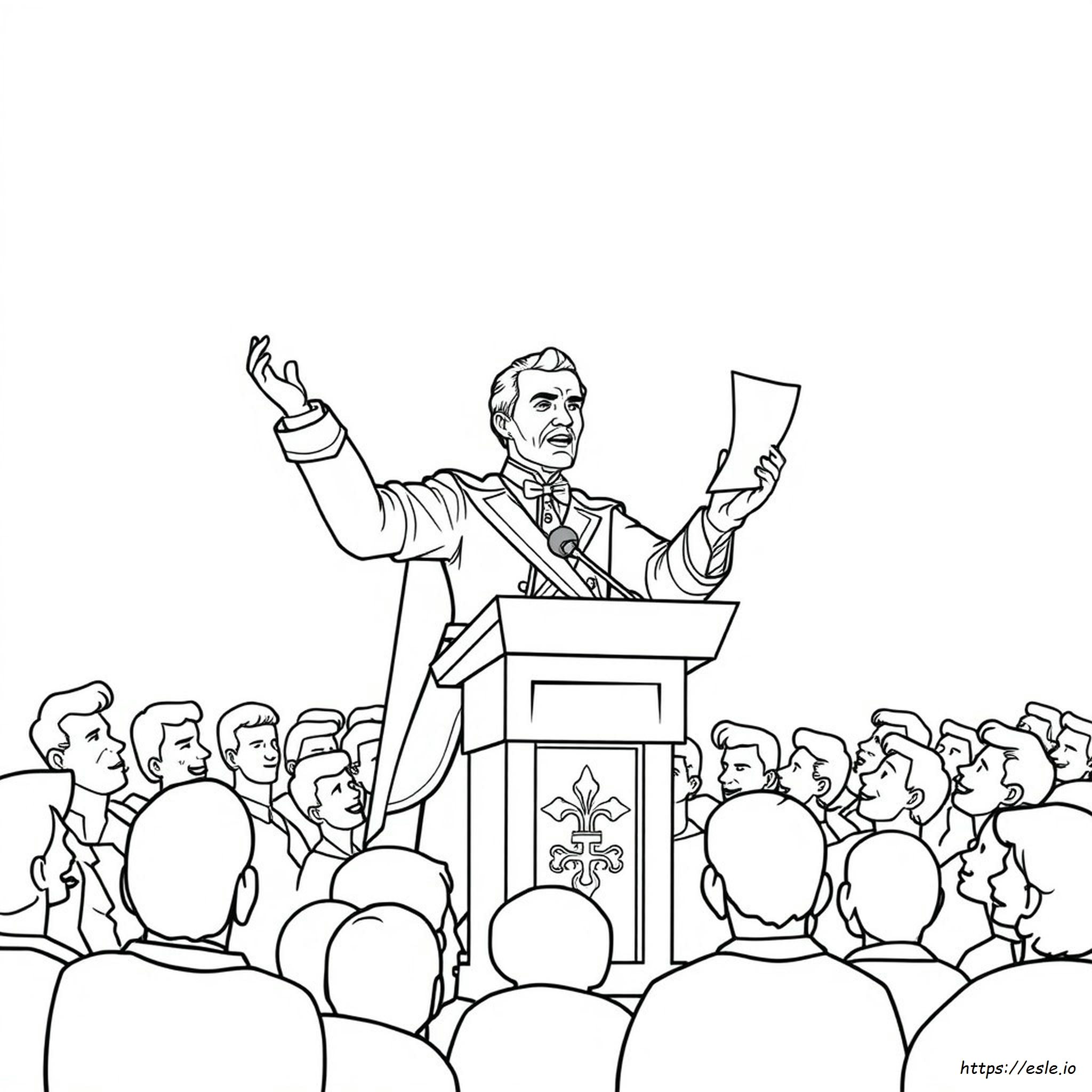 Simon Bolivar Coloring Page