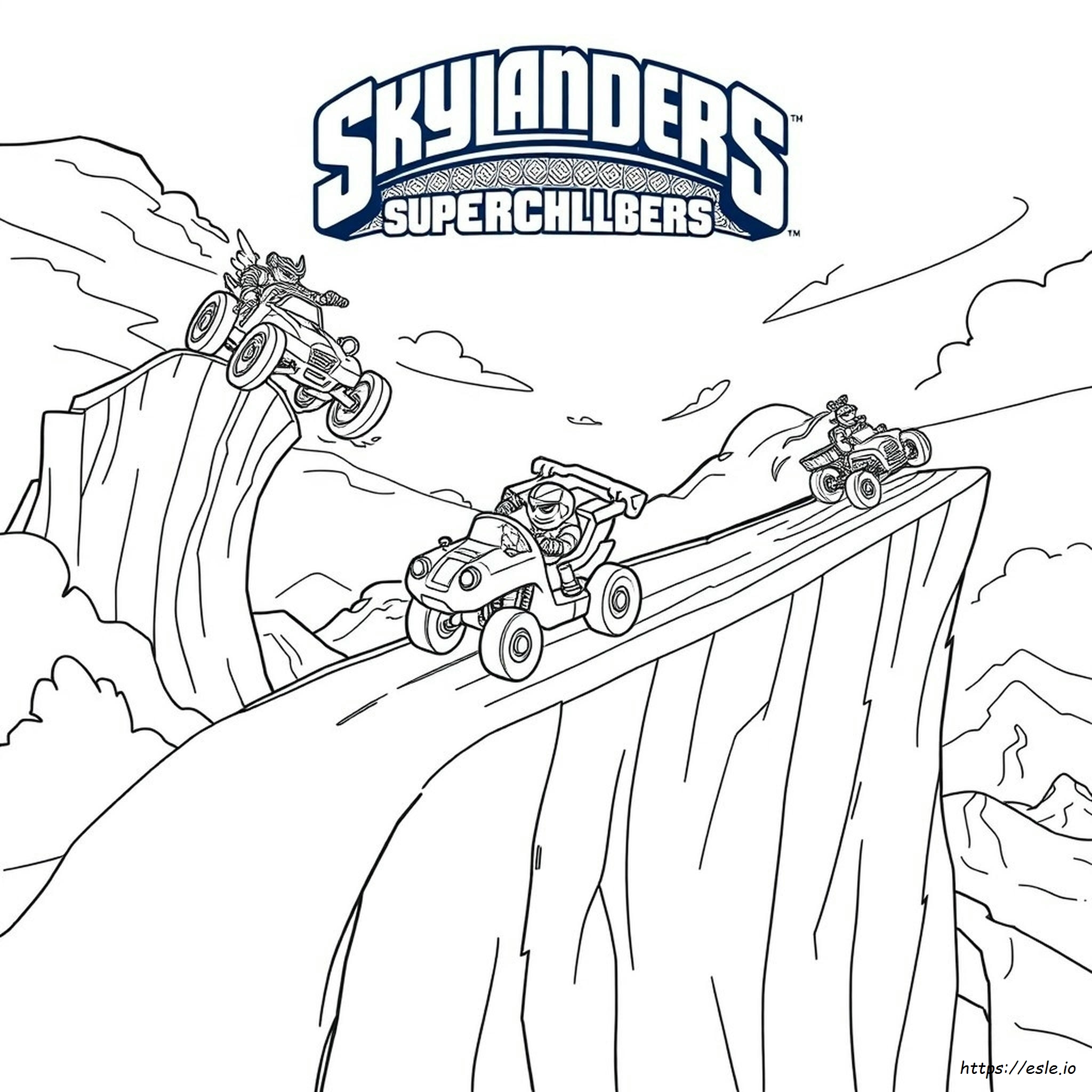 Skylanders Coloring Pages Superchargers