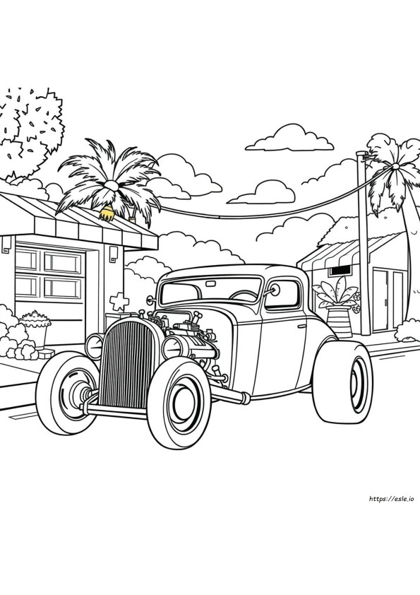 Street Rod Hot Rod Kleurplaten