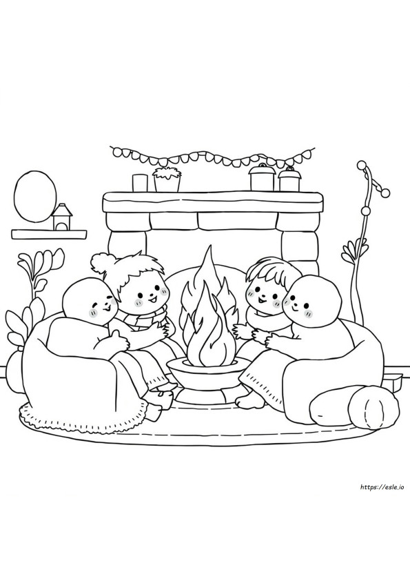 Colouring Pages Cosy Friends