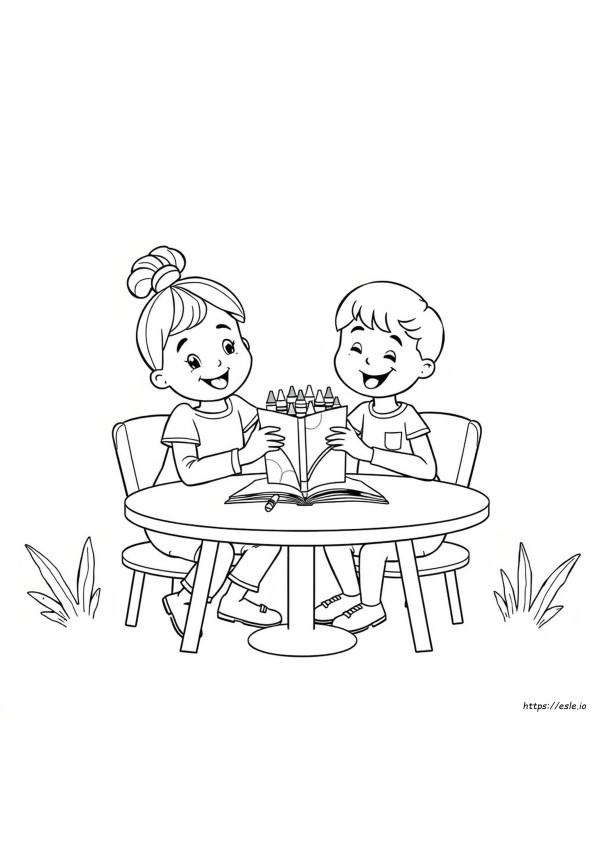Friends Colouring In