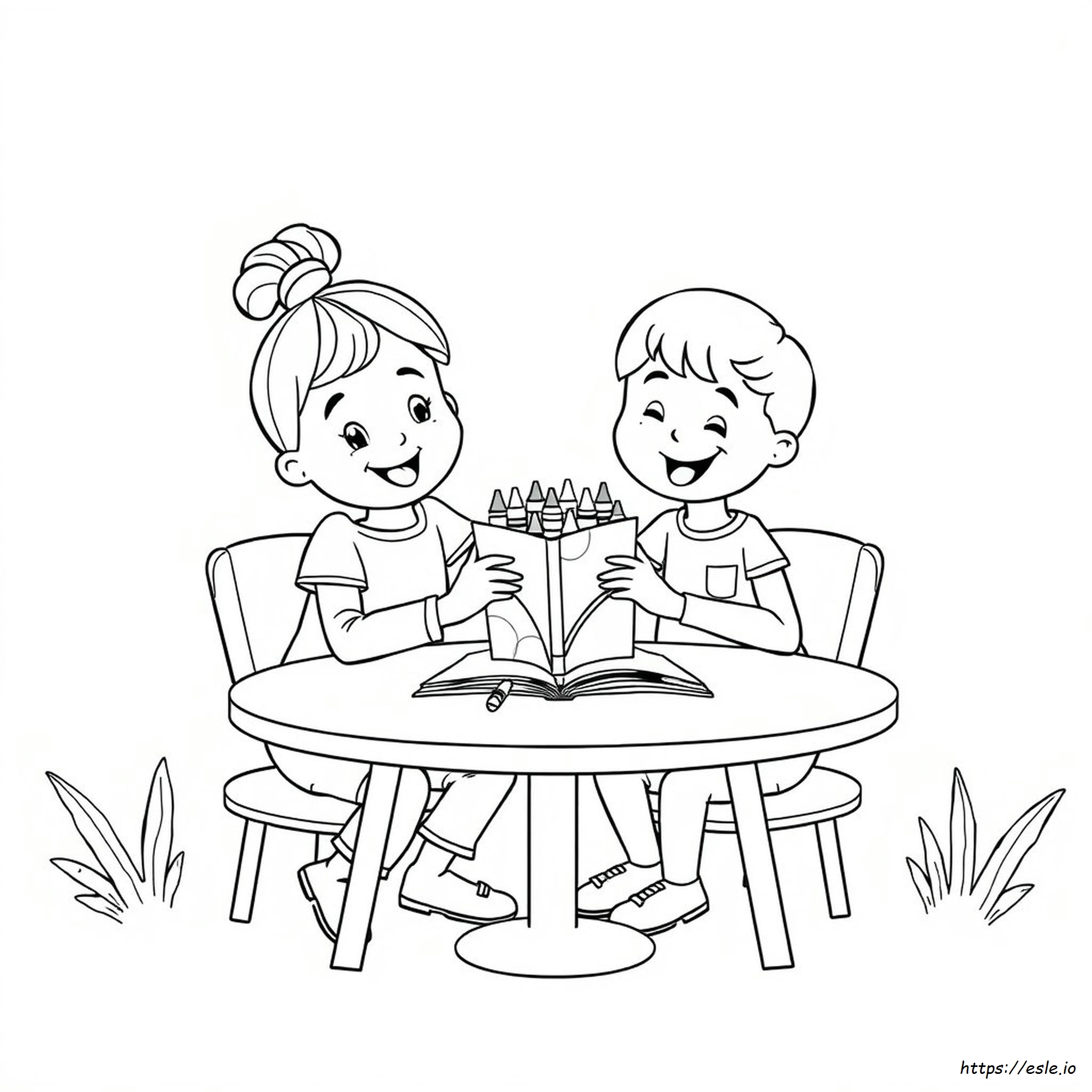 Friends Colouring In