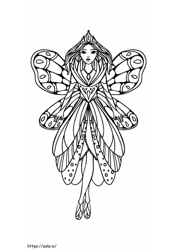 Fairy Princess Tulostettava 10 värityskuva