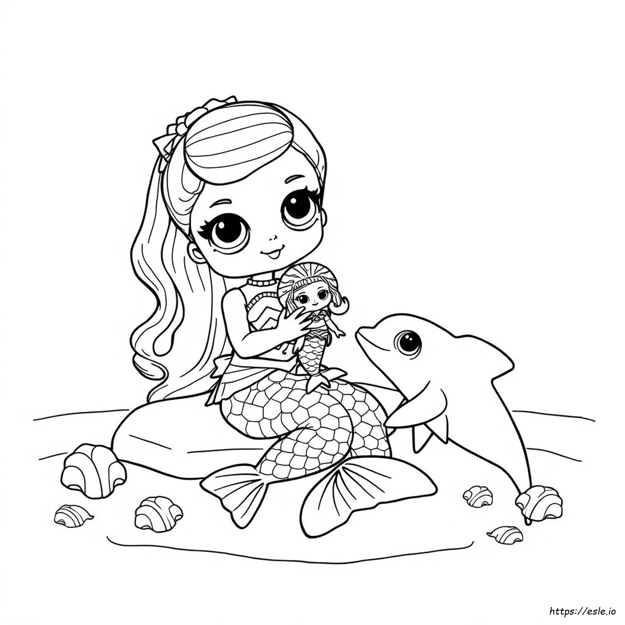 Mermaid Doll Sirena Lol Para Colorear Mascotas