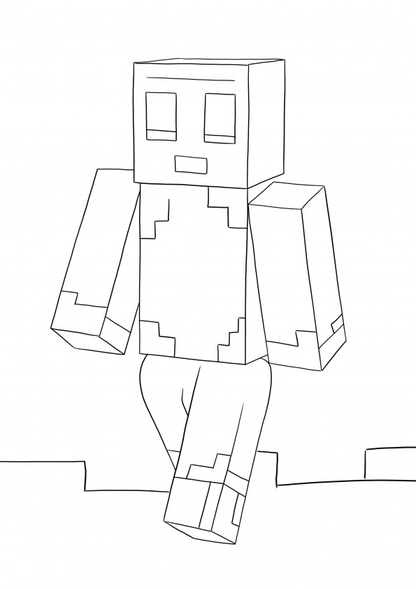 Minecraft Stampy from Minecraft free printable to color for kids of all ages