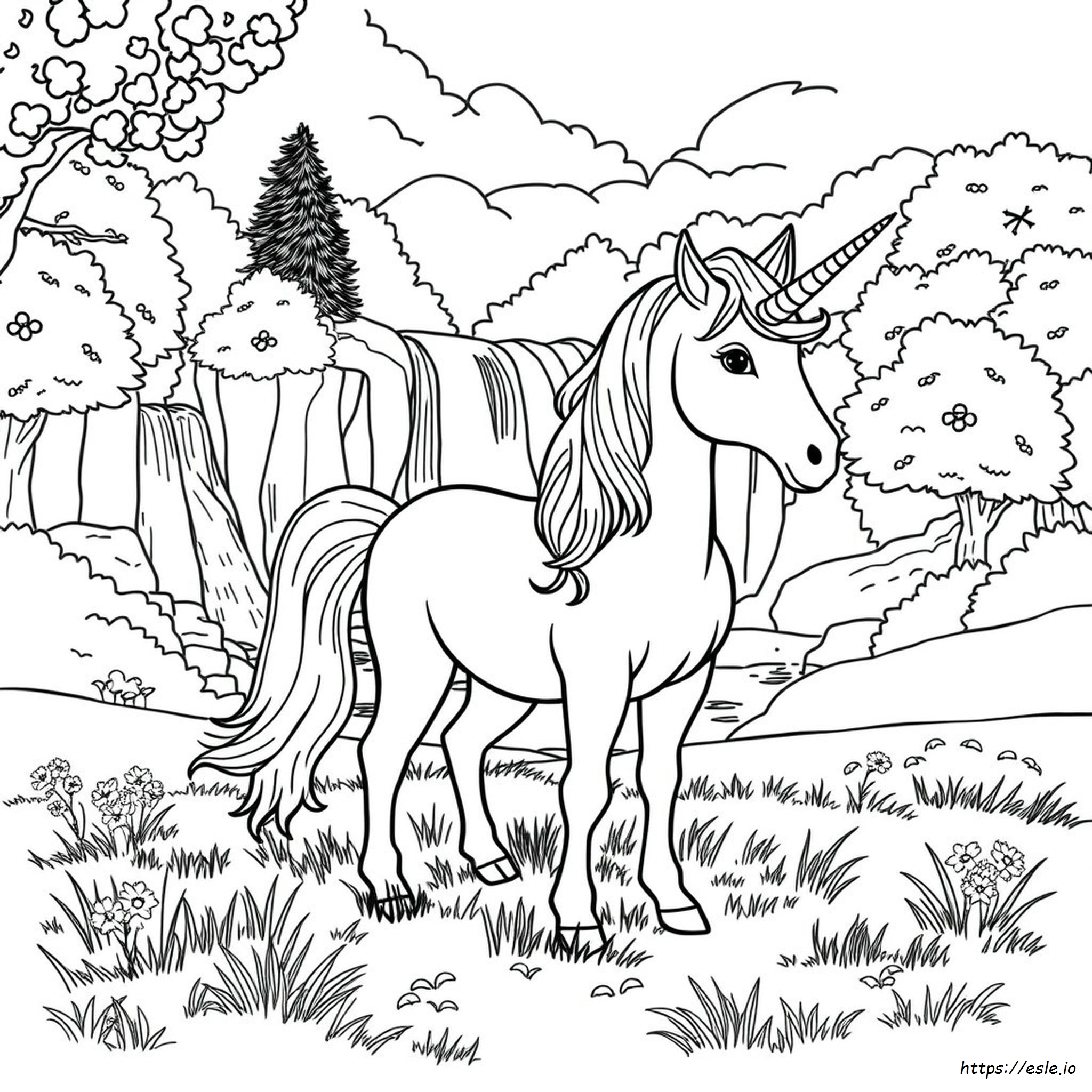 Realistic Hard Beautiful Unicorn Unicorn Coloring Pages