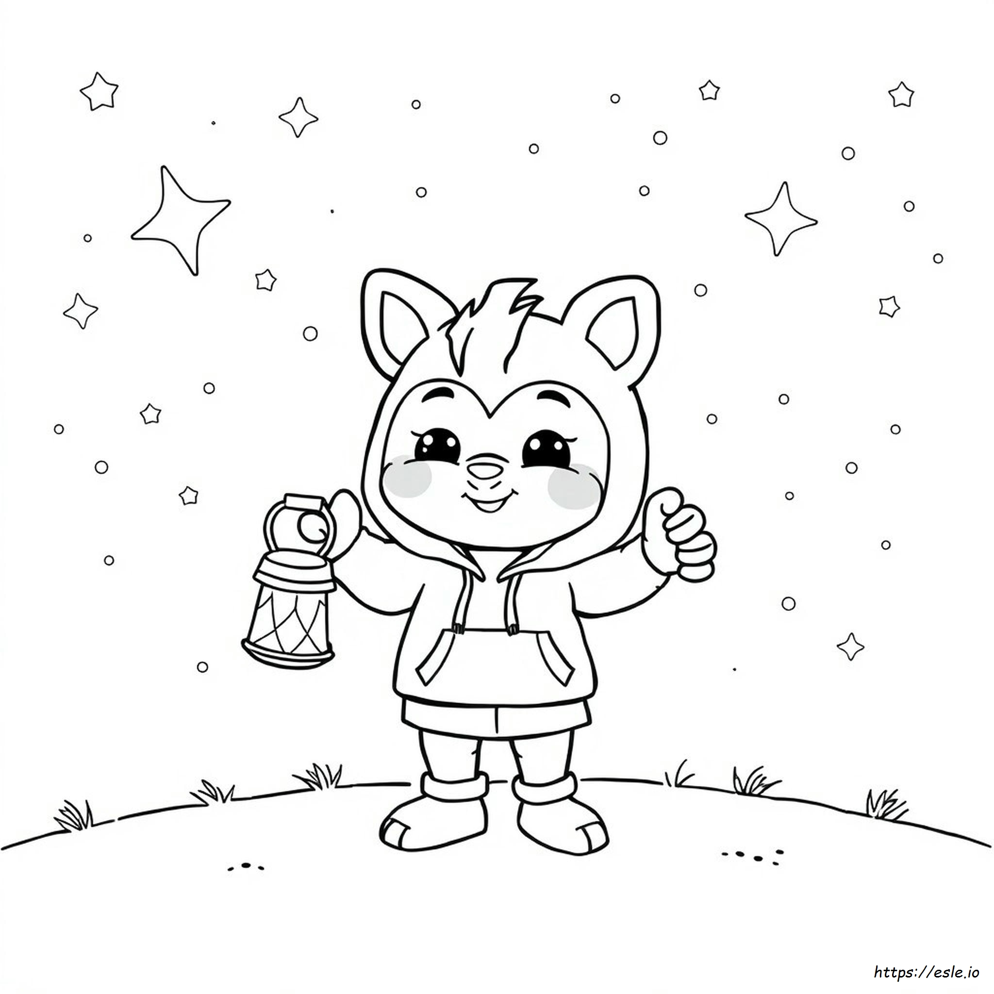 Black Sprunki Coloring Page