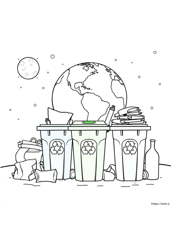 Reduce Reuse Recycle Colouring Pages