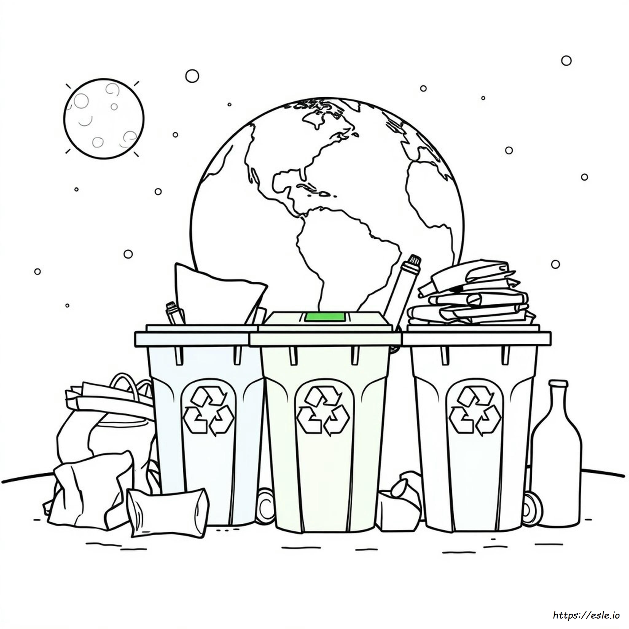 Reduce Reuse Recycle Colouring Pages