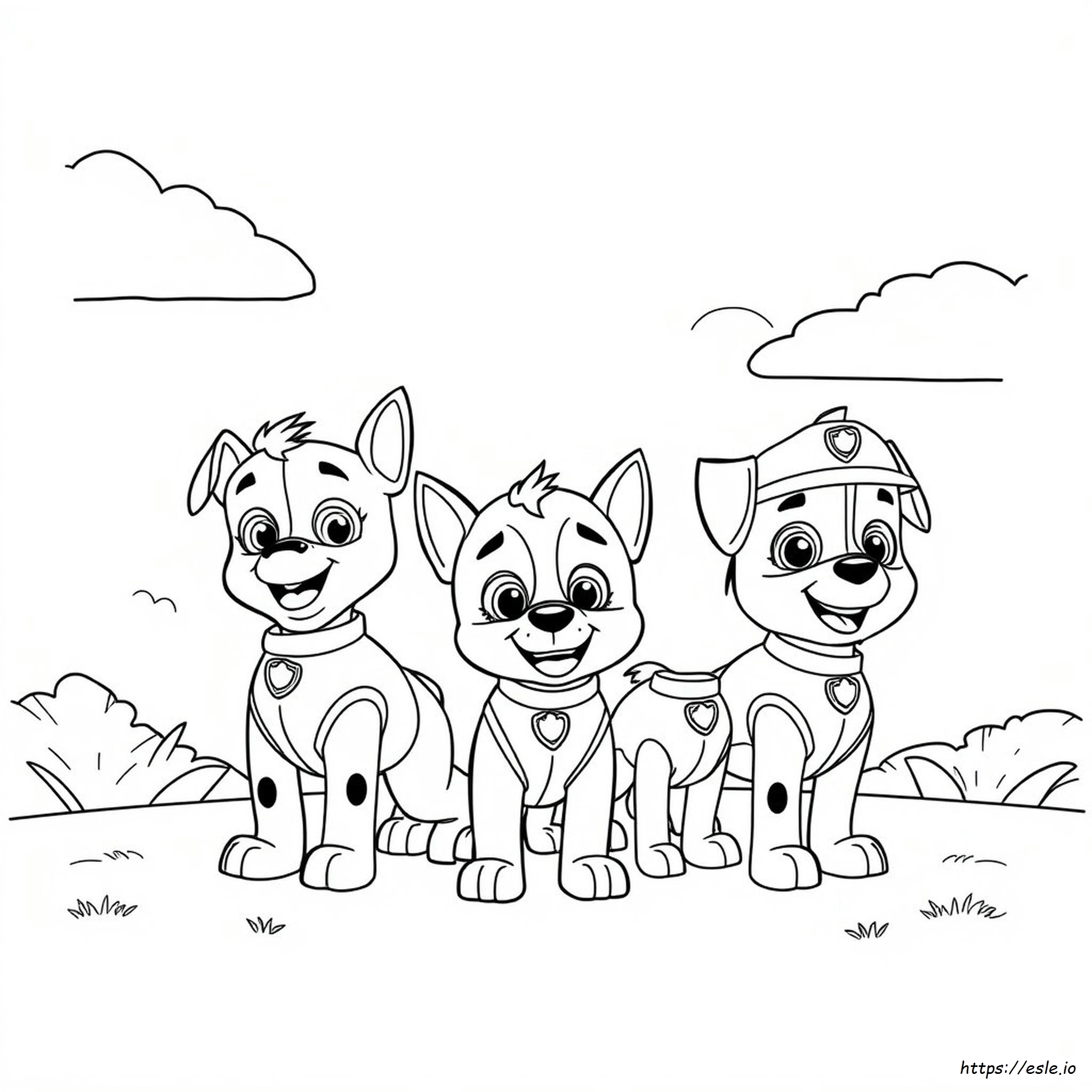 Mighty Pups Free Coloring Pages