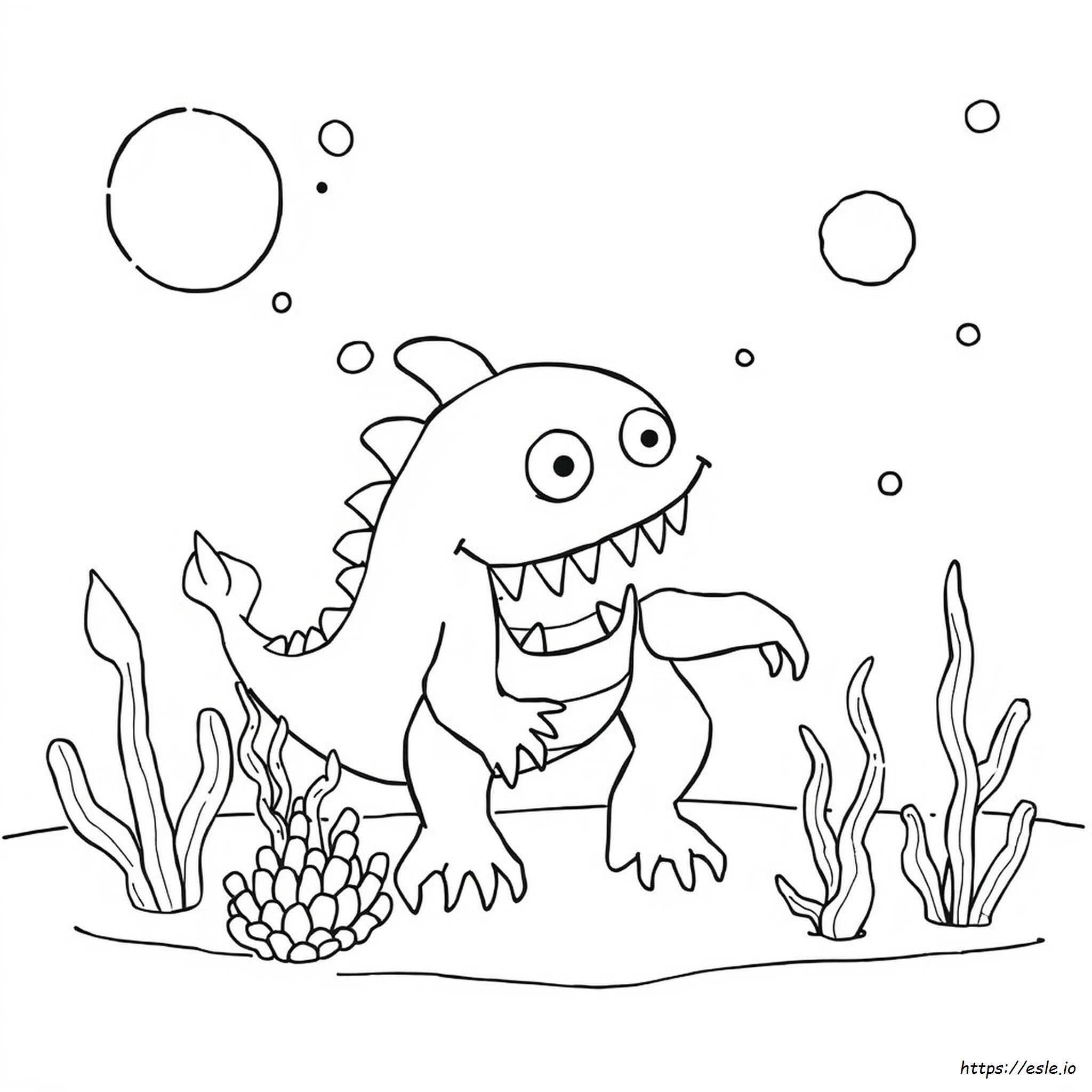 Sea Monster Colouring Pages