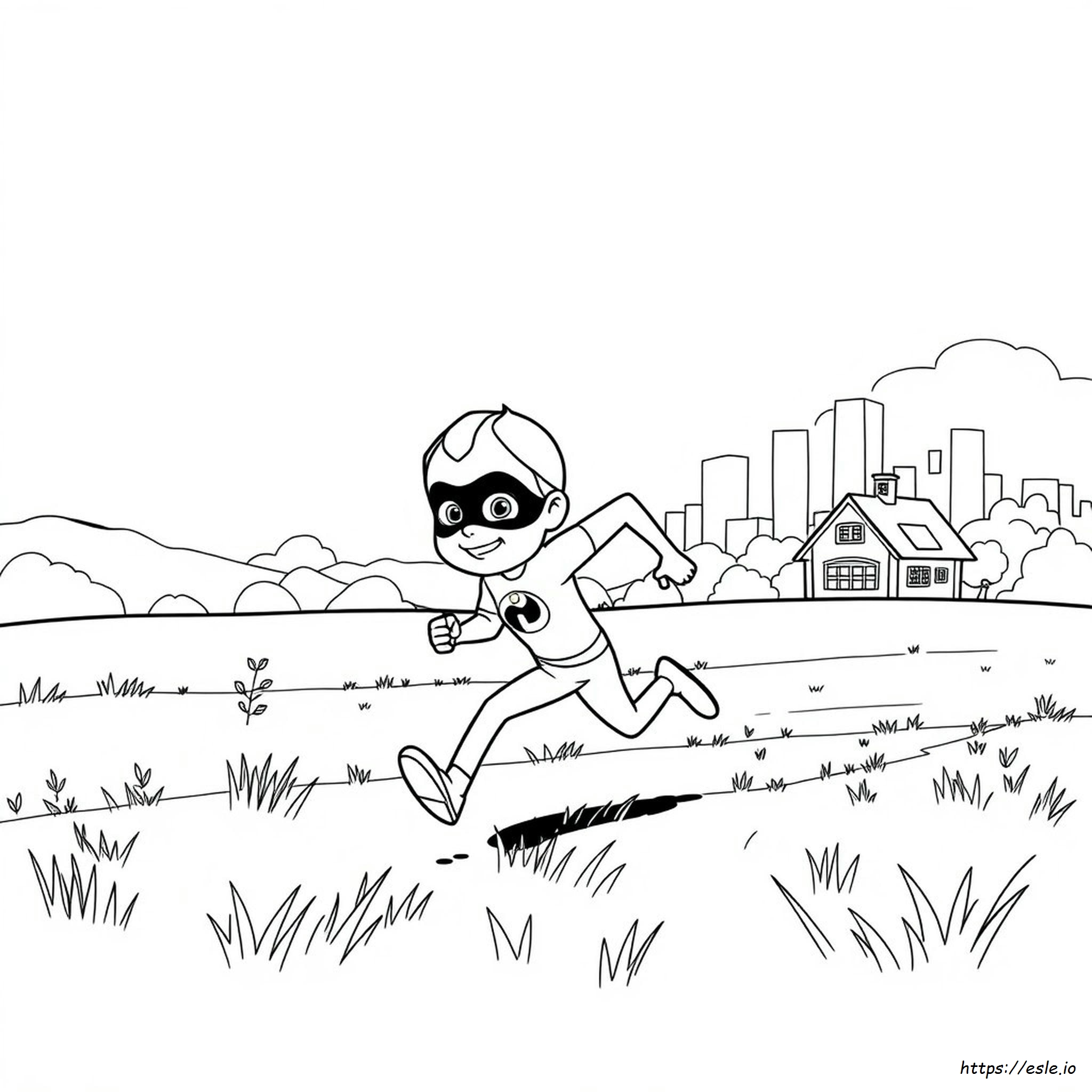 インクレディブル・ファミリー ダッシュ 塗り絵