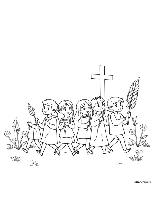 Palm Sunday Coloring Pages For Preschoolers