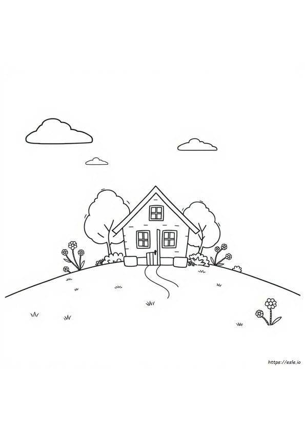 Huis Kleurplaat