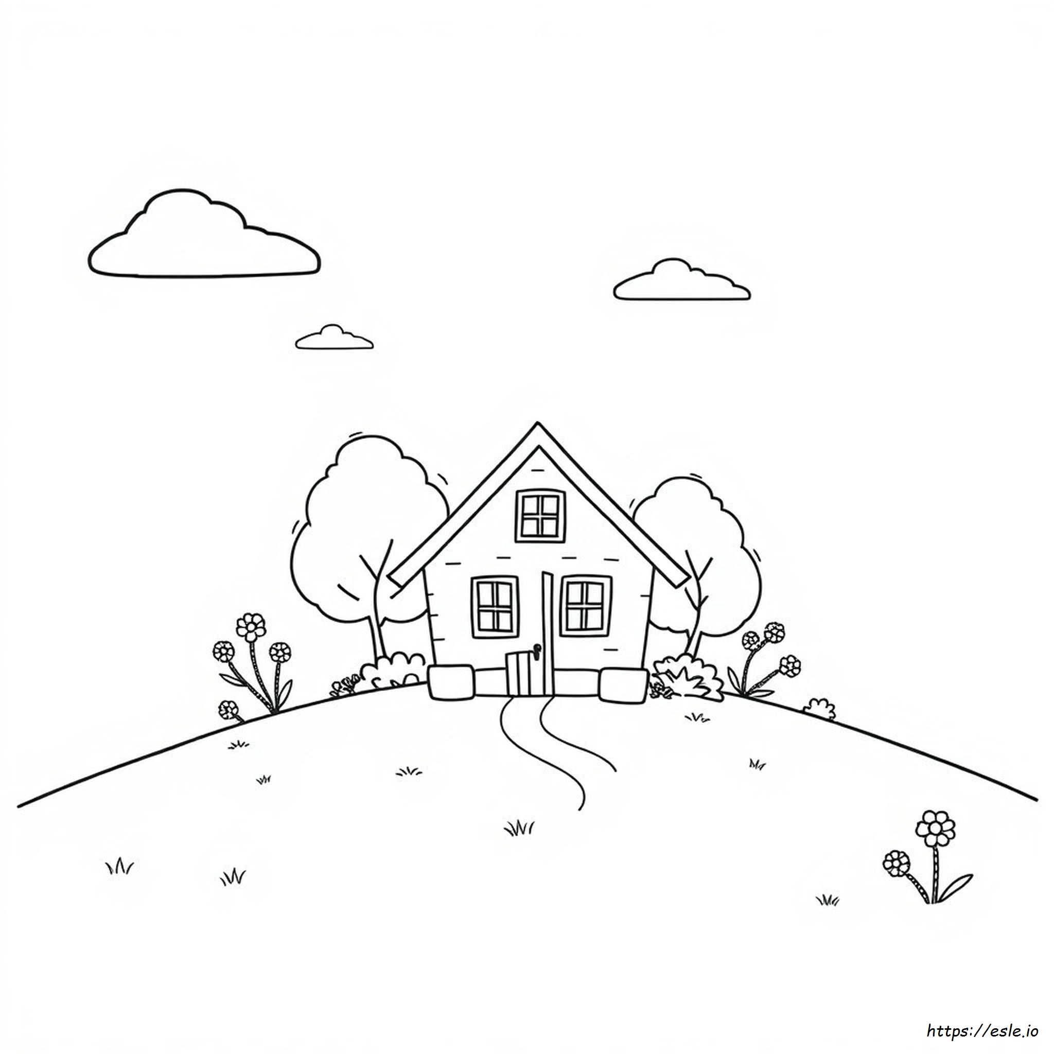 A House Coloring Page