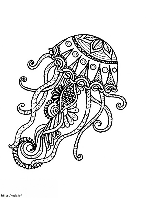 Meduza adultă de colorat