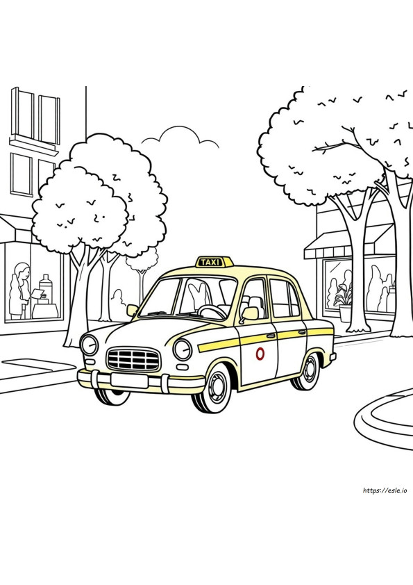 Kolorowanka Taxi