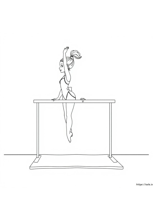 Artistic Gymnastics Gymnastics Coloring Page