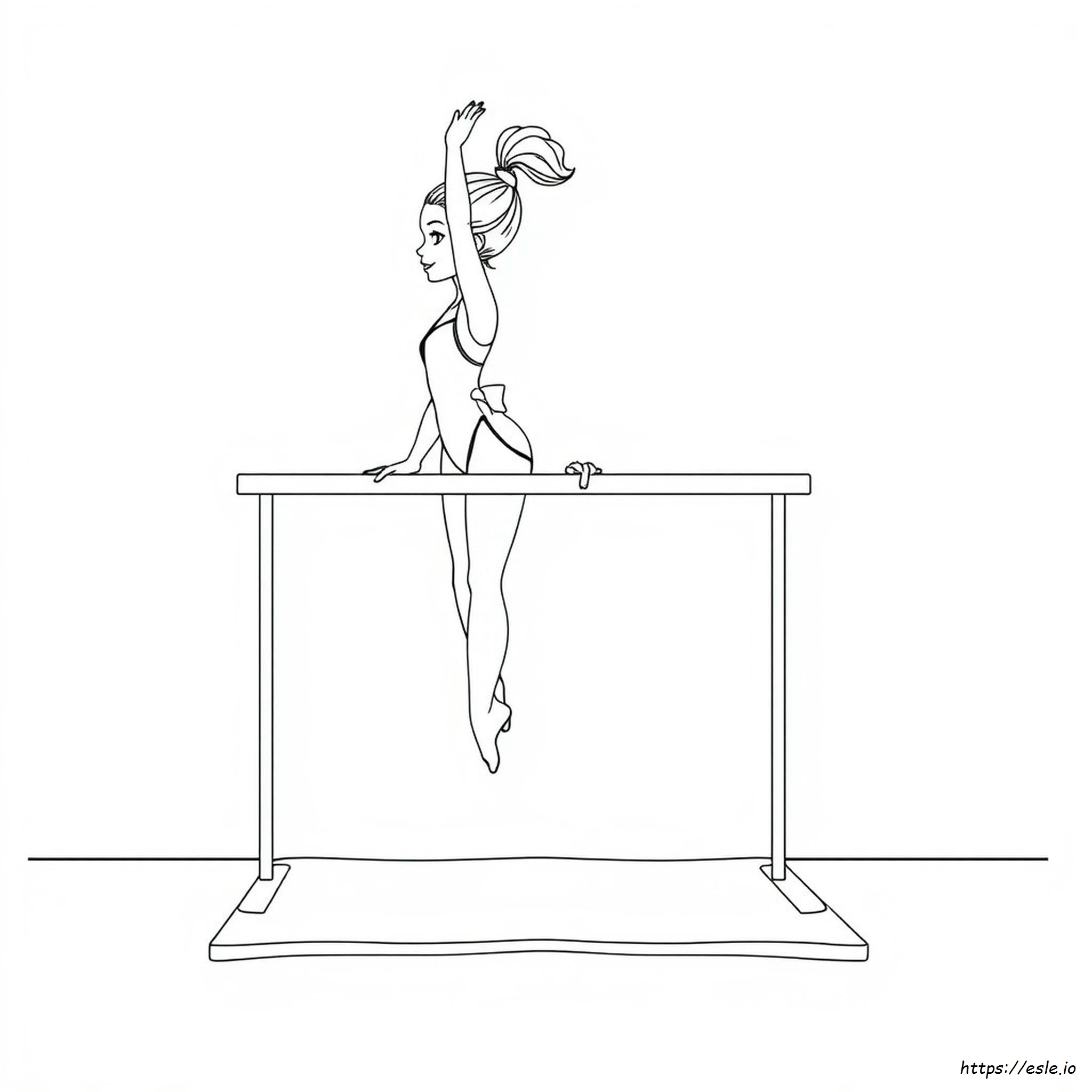 Artistic Gymnastics Gymnastics Coloring Page