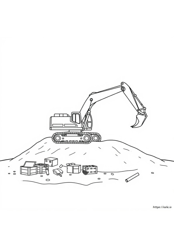 Coloriage Pelleteuse À Imprimer Gratuit