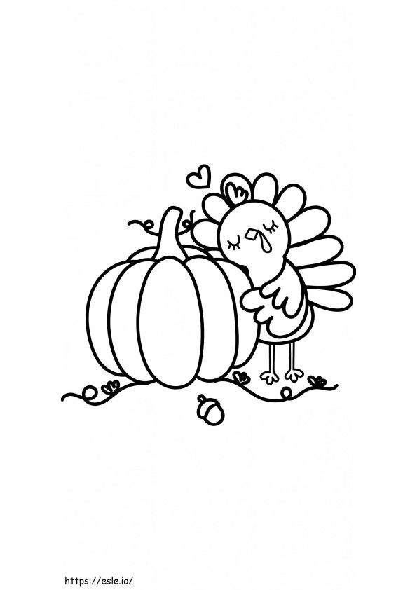 Thanksgiving-Truthahnkürbis ausmalbilder