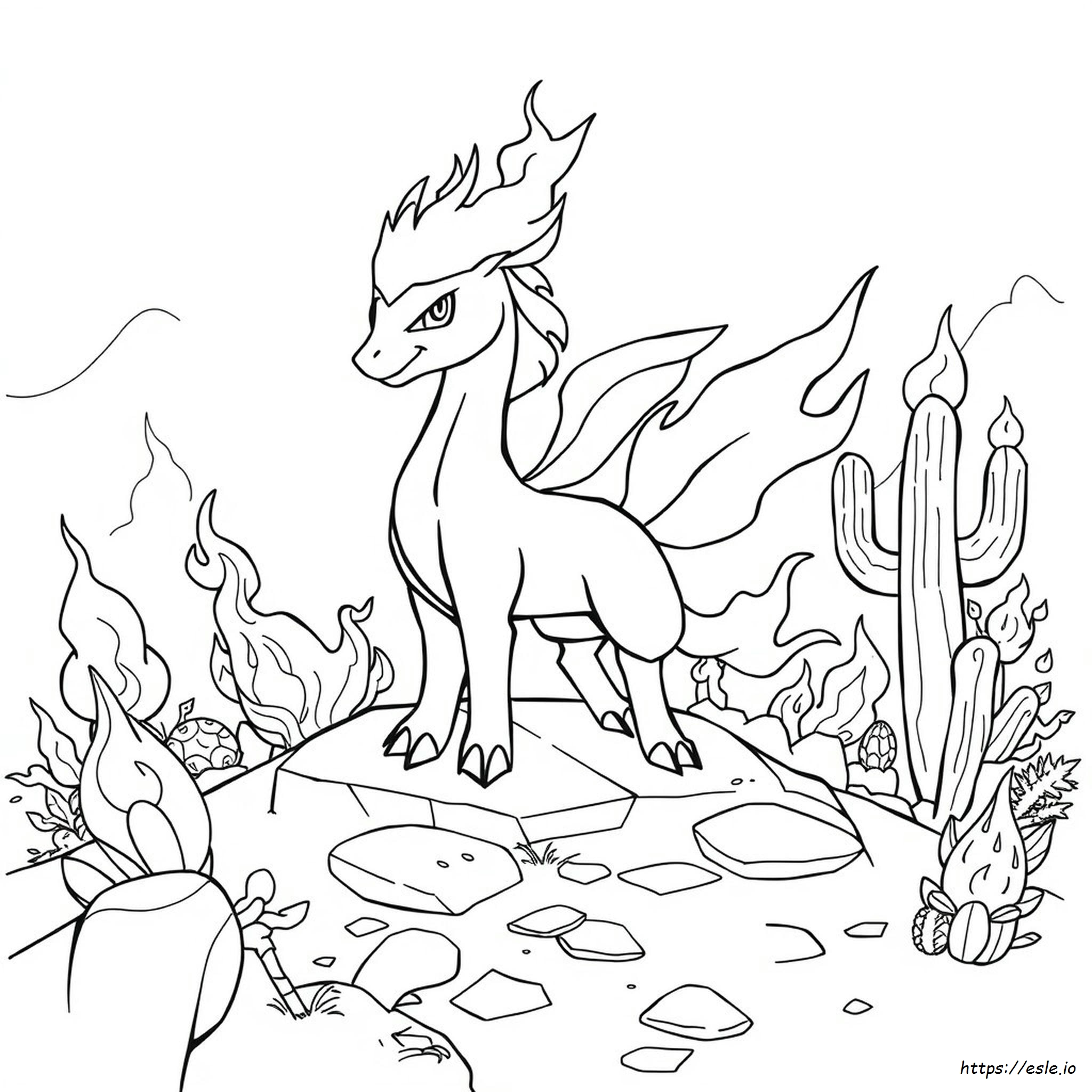 Rapidash Pokémon Para Colorear