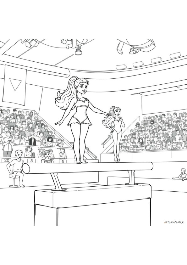 Barbie Senam, Gambar Mewarnai