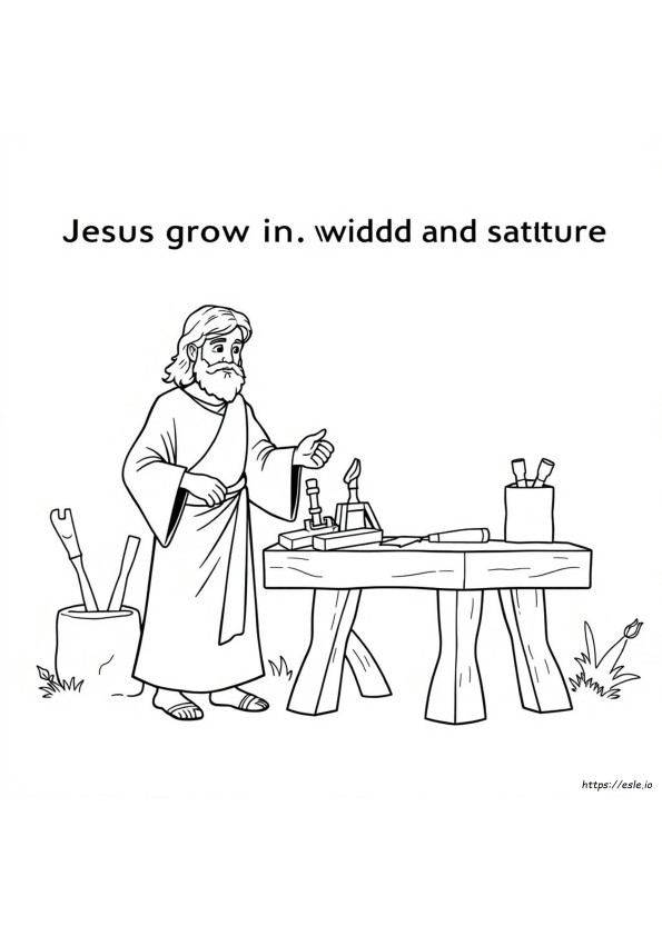 Jesus Grew In Wisdom And Stature Coloring Page