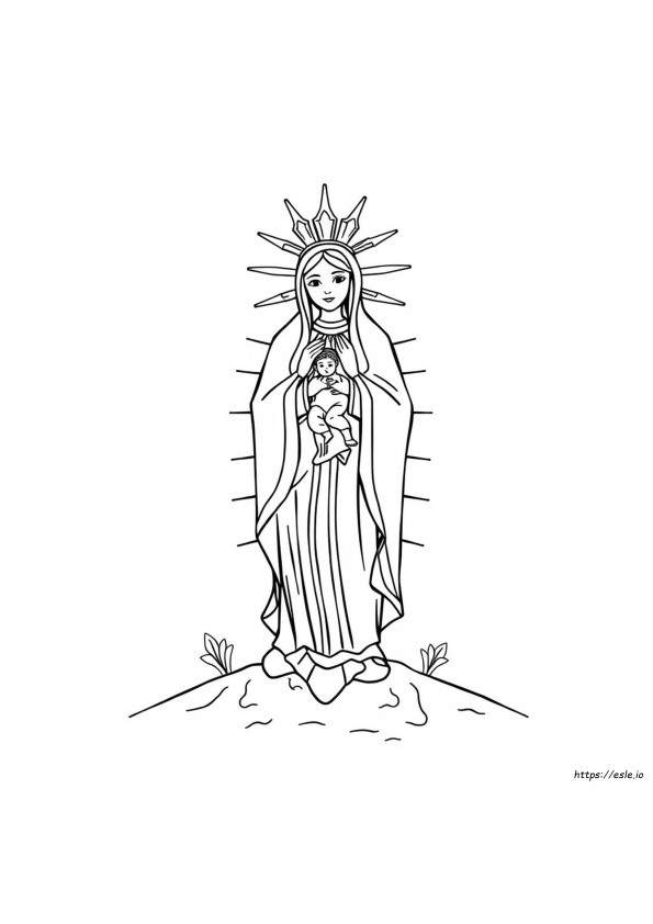 Printable Virgen De Guadalupe Coloring Pages