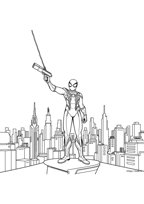 Spider Man 2099 Colouring Pages