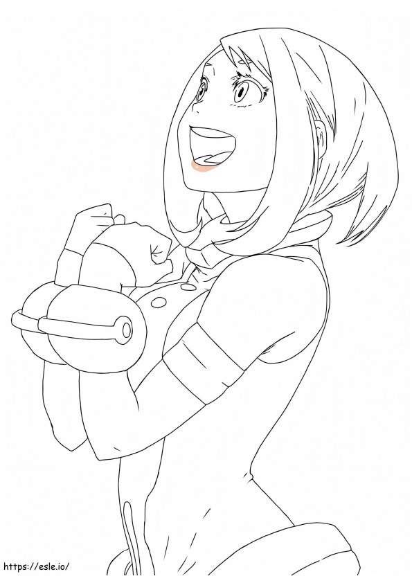 Ochaco From My Hero Academy coloring page