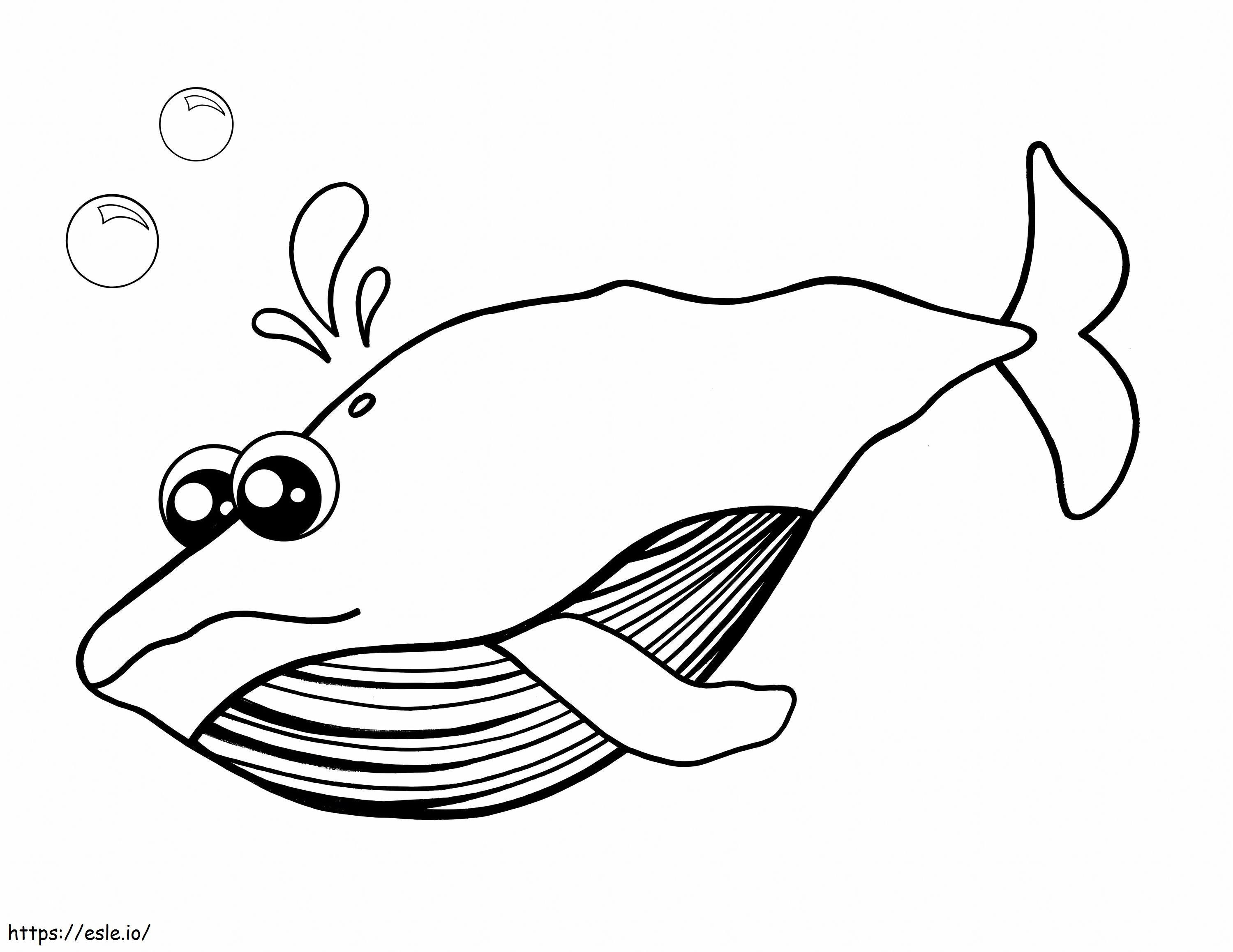 パーフェクトクジラ ぬりえ - 塗り絵