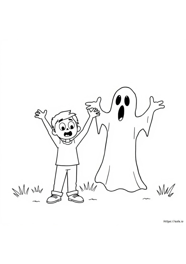 Scared Coloring Page