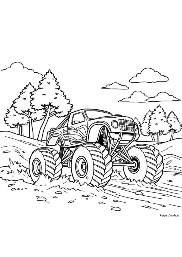 Monster Truck Coloring In