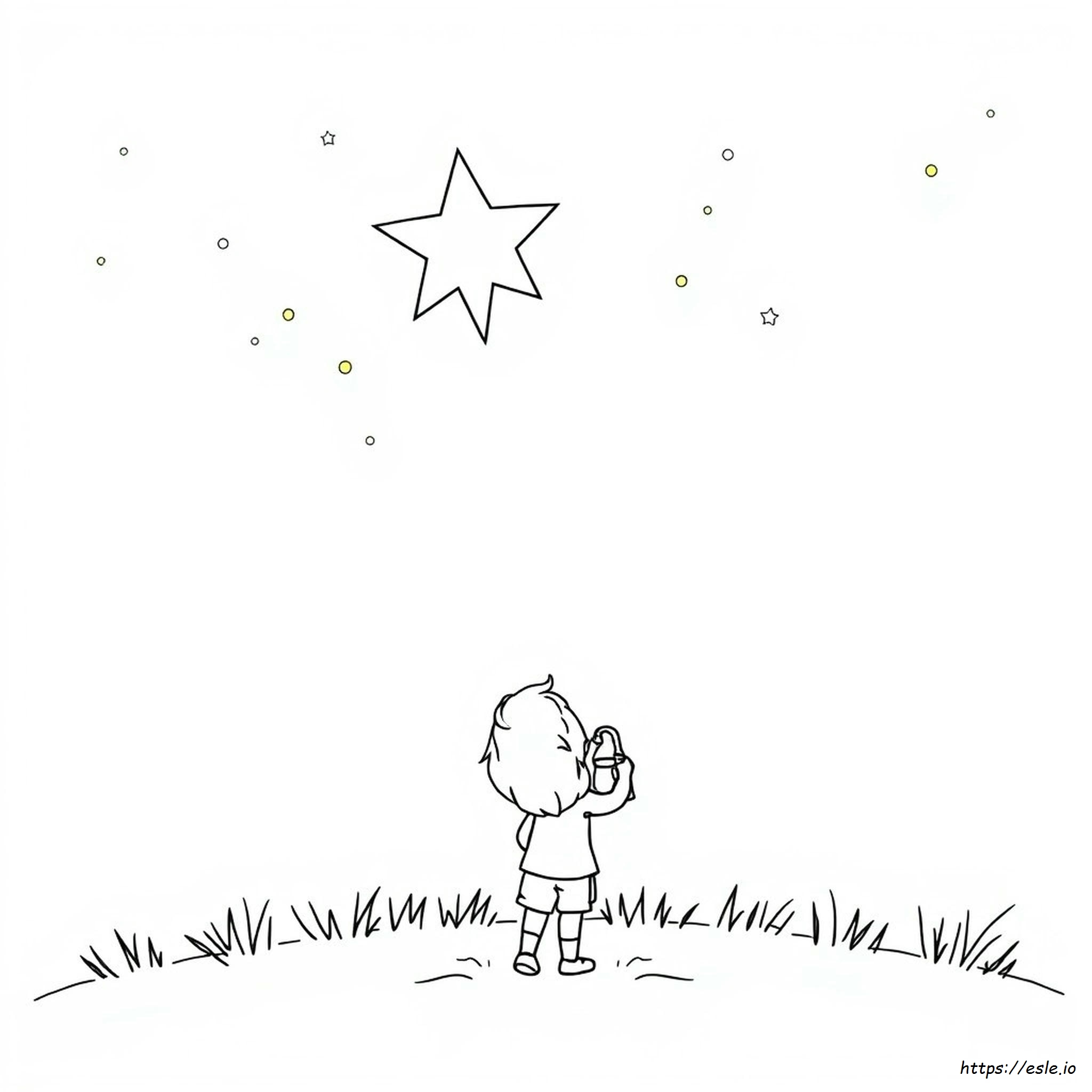 Wish Star Coloring Page