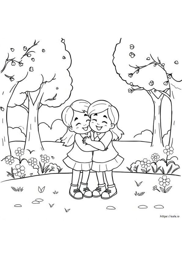 Friendship Coloring Pages For Preschoolers