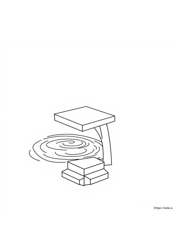 飛び込み台 塗り絵 無料