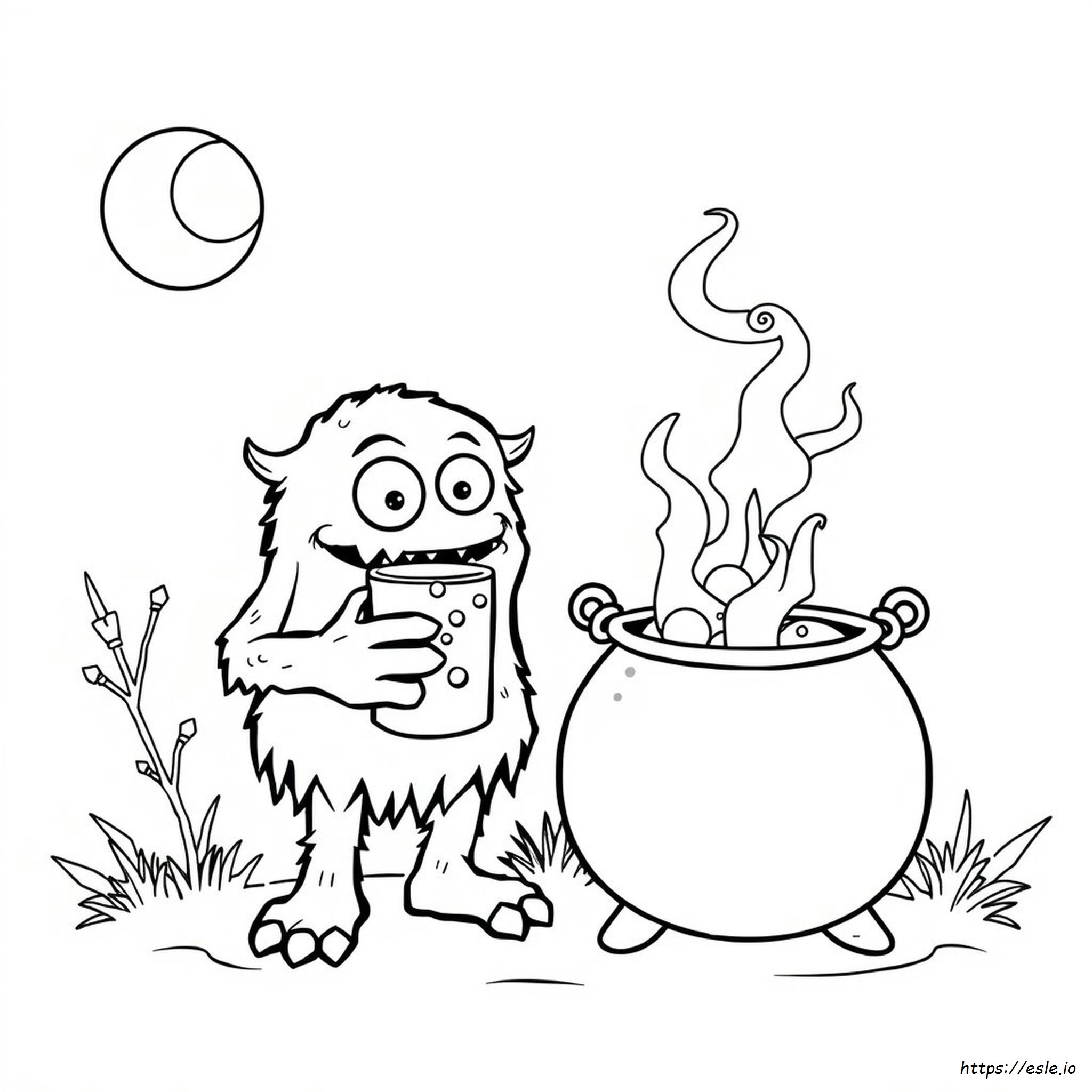 Monster Drink Coloring Pages