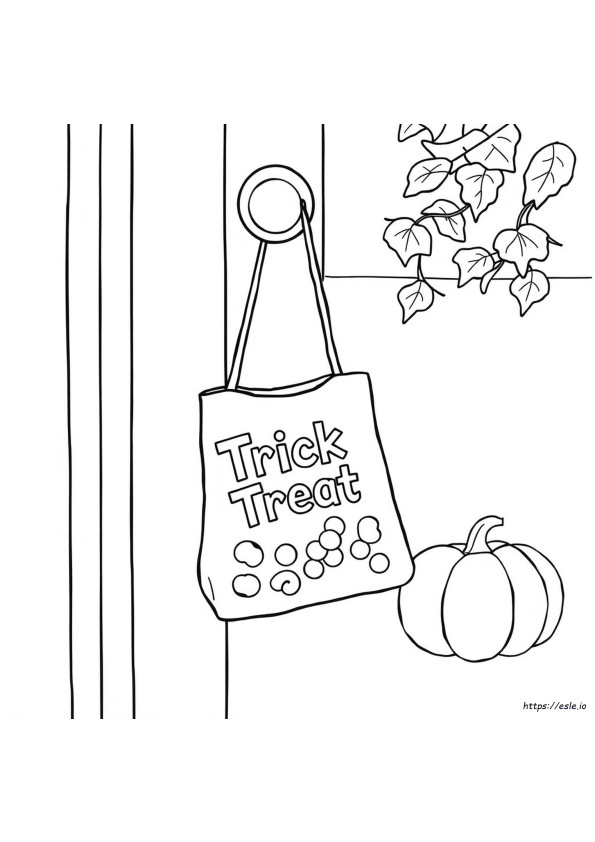 Trick Or Treat Bag Coloring Page