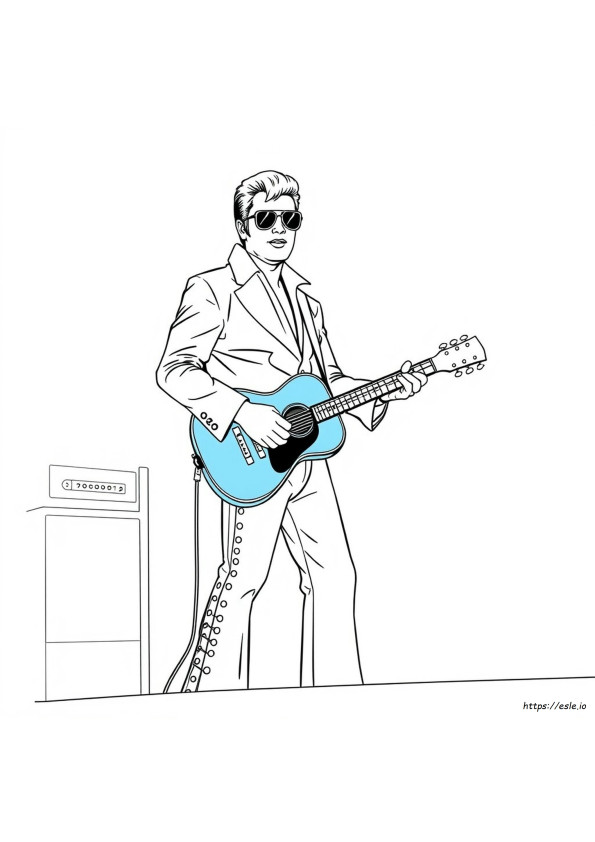 Elvis Presley Planșe De Colorat
