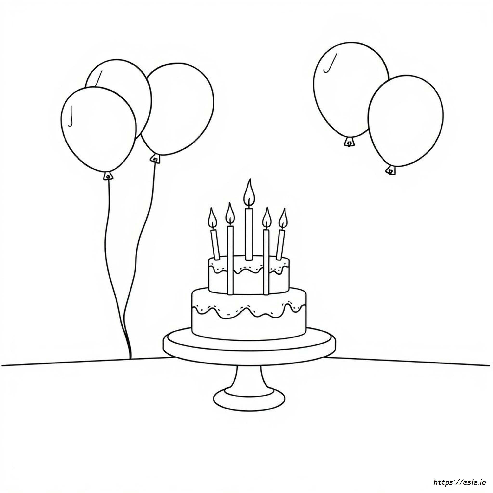 Birthday Card Coloring Page Printable