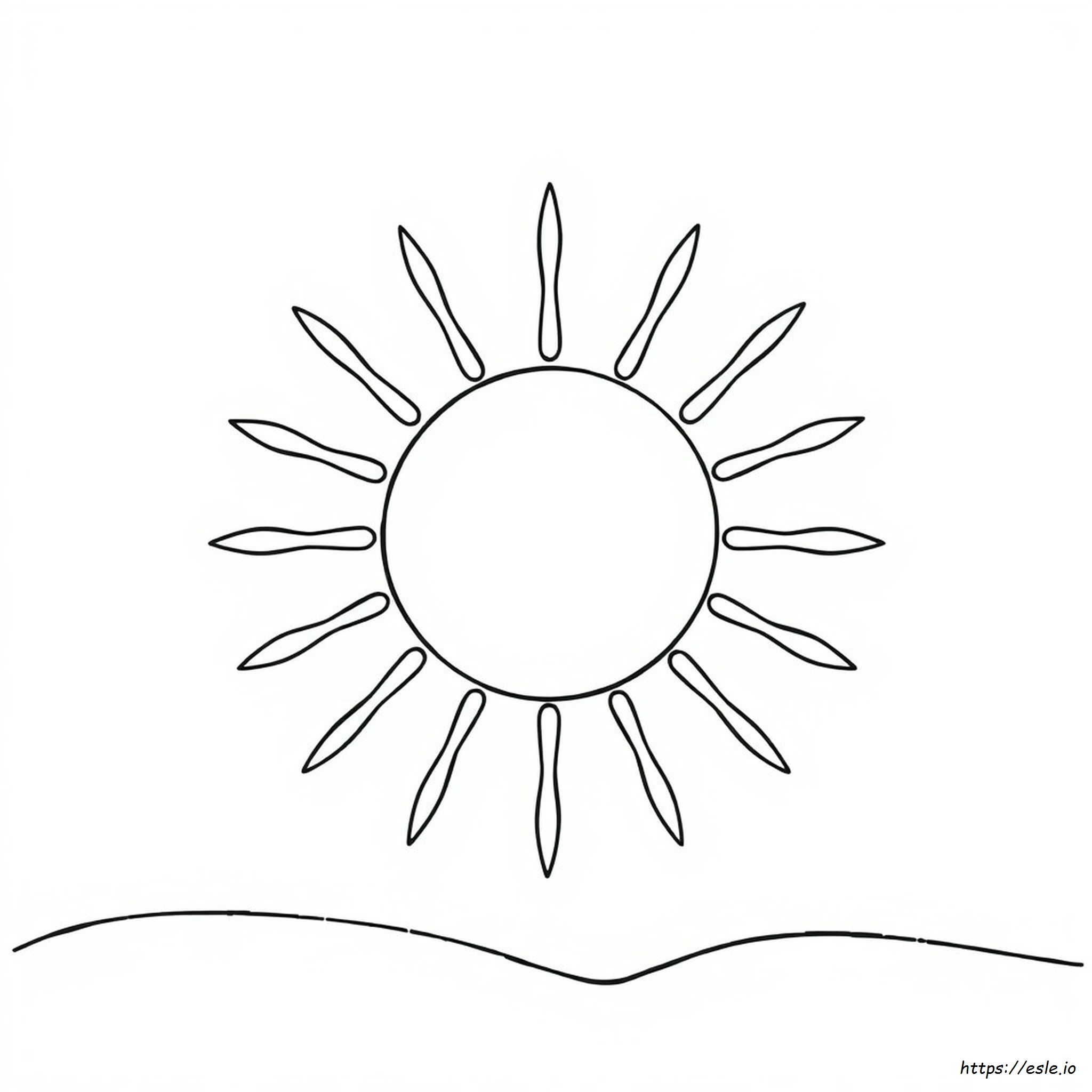 Preschool Sun Coloring Page