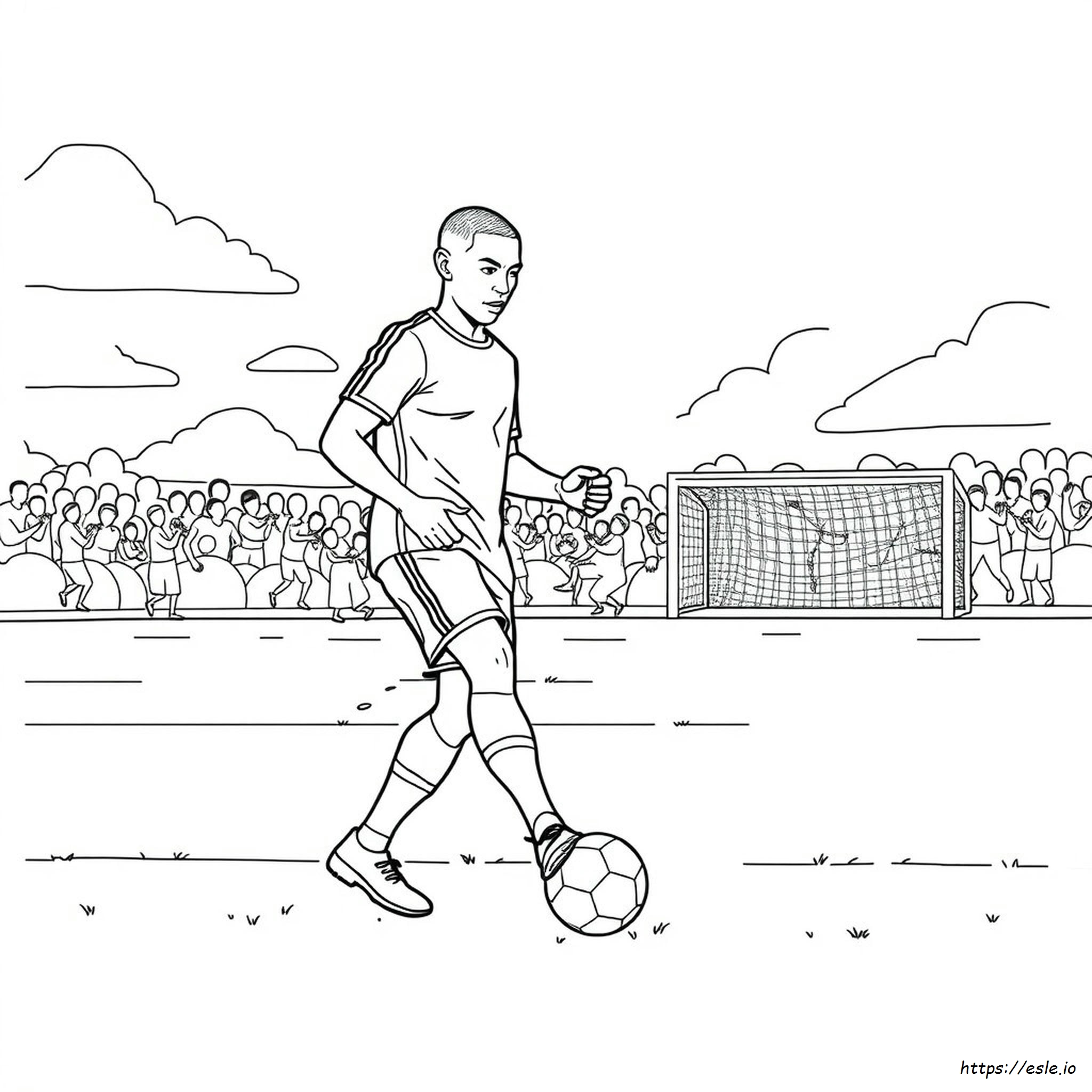 Football Colouring Pages Mbappe