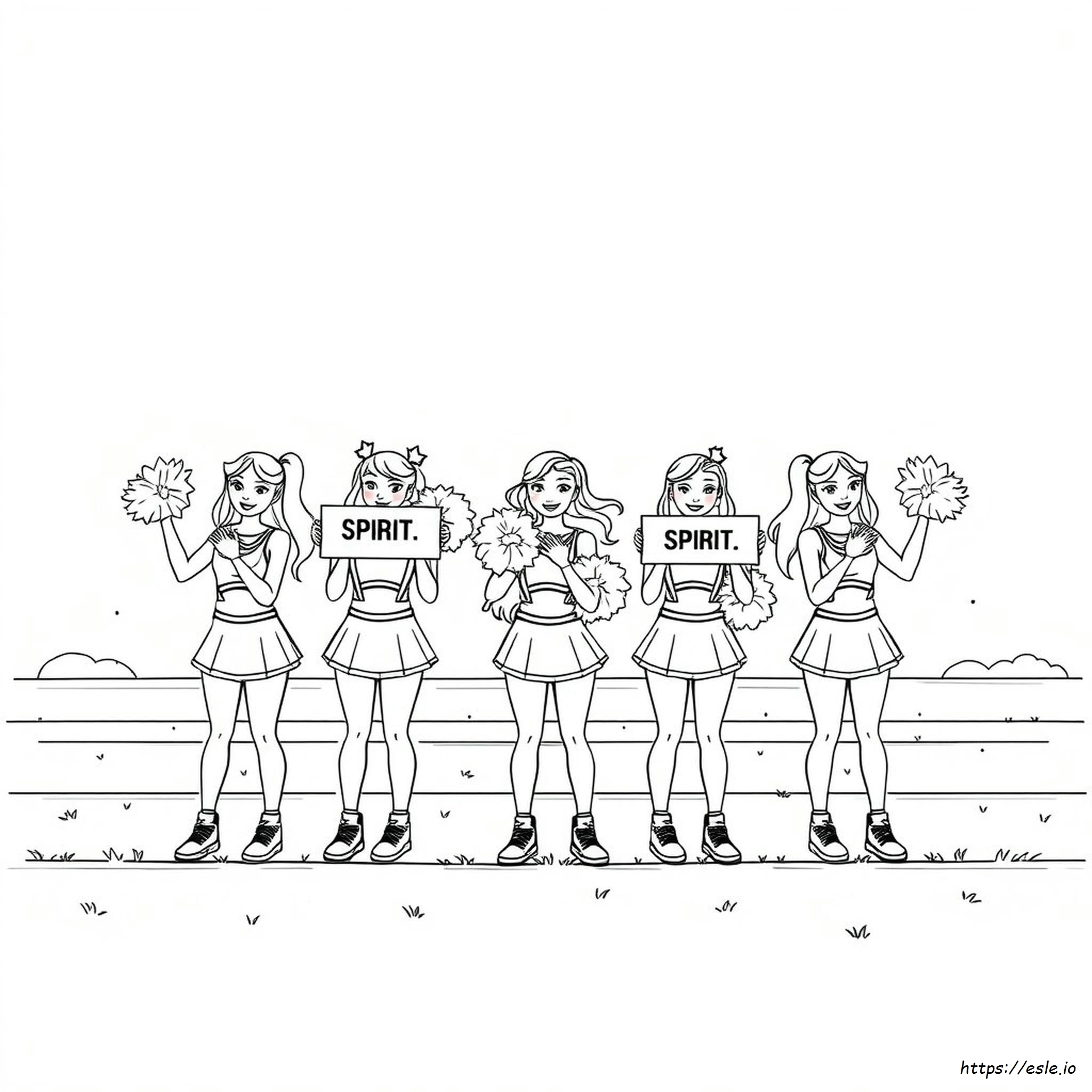 Coloring Pages For Cheerleaders