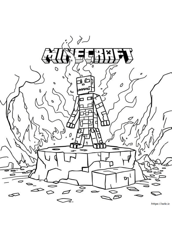 Minecraft Wither Colouring Pages