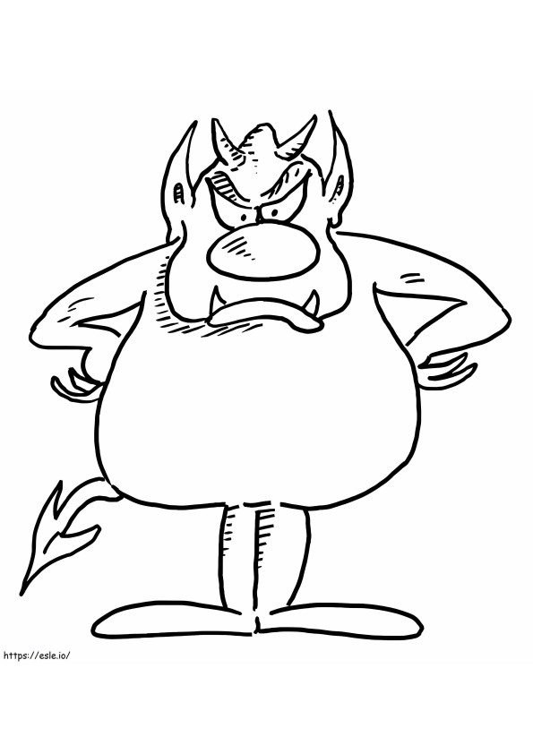 Fat Demon coloring page