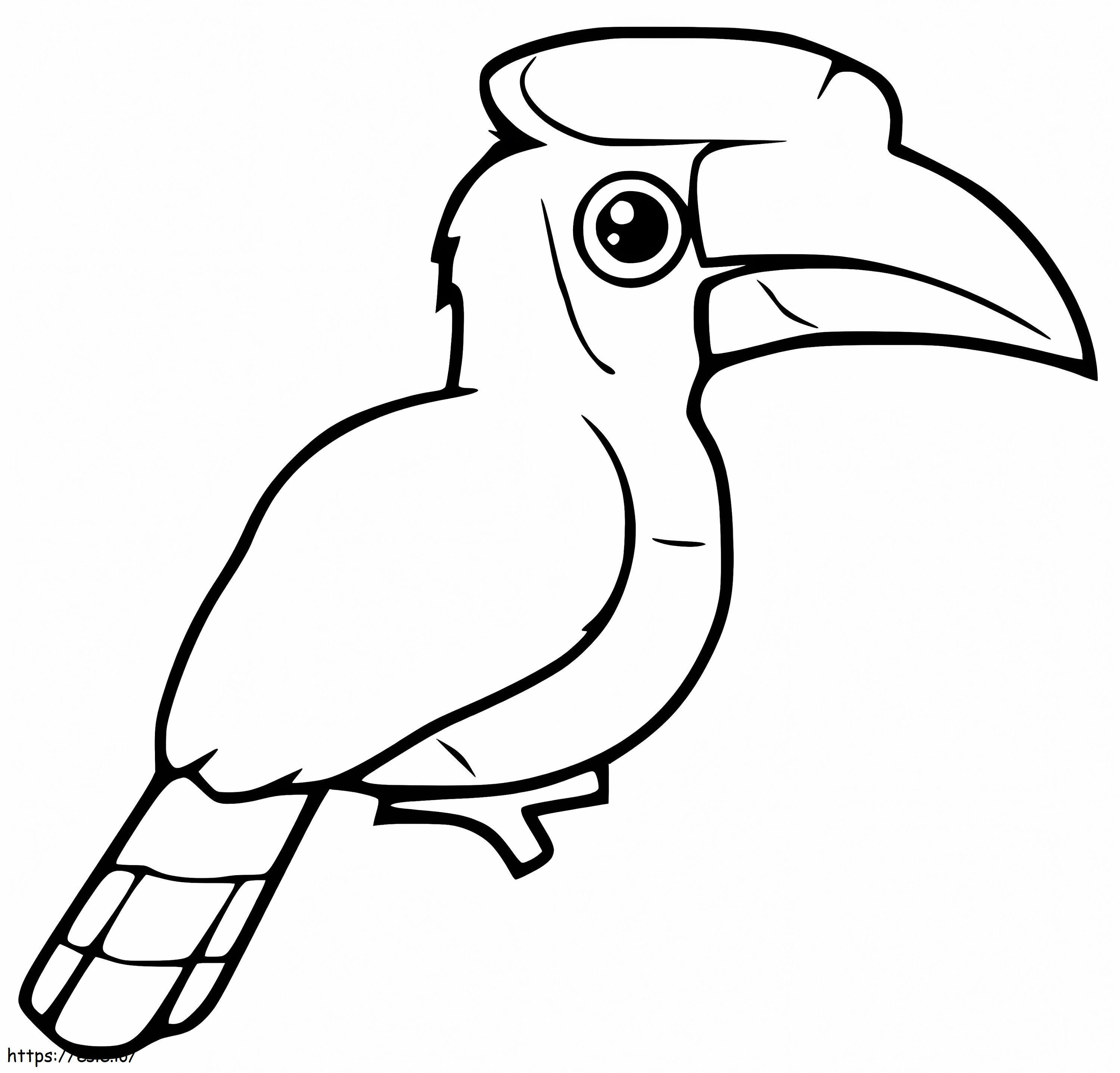 Great Hornbill coloring page