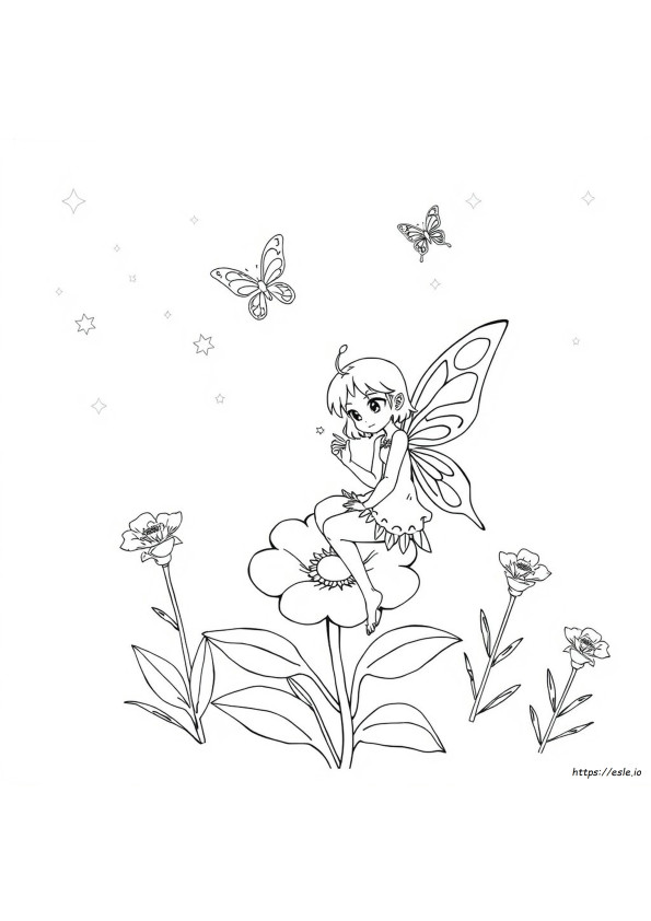Anime Fairy Coloring Pages